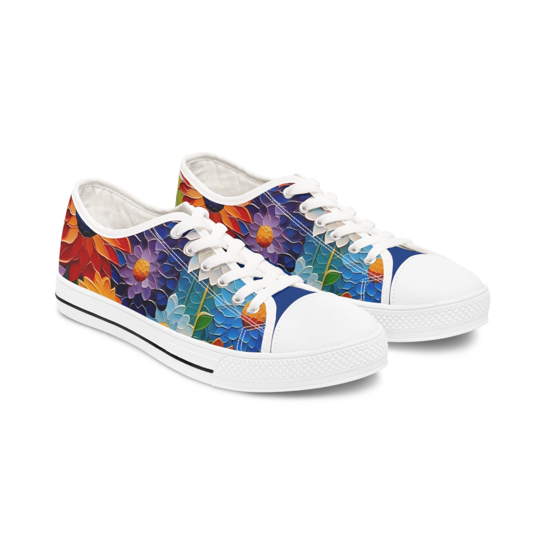 Painted wildflowers Women's Low Top Sneakers
