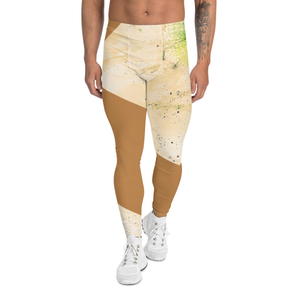 Sepia Pixel Splash | Raft Guide Edition | RhoxRose Men's Leggings Rx Rho by Rose