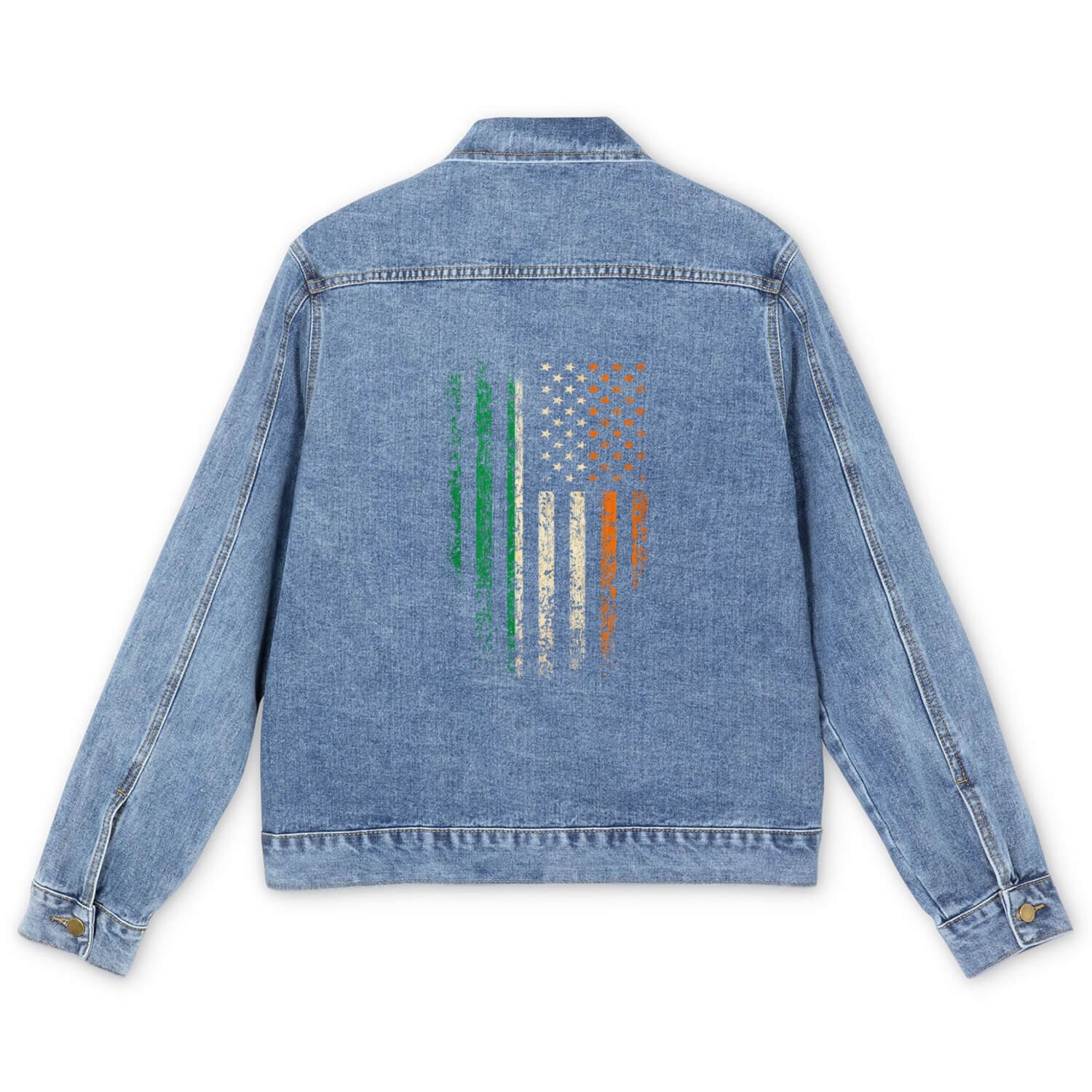 Irish Americans Flag Men's Denim Jackets