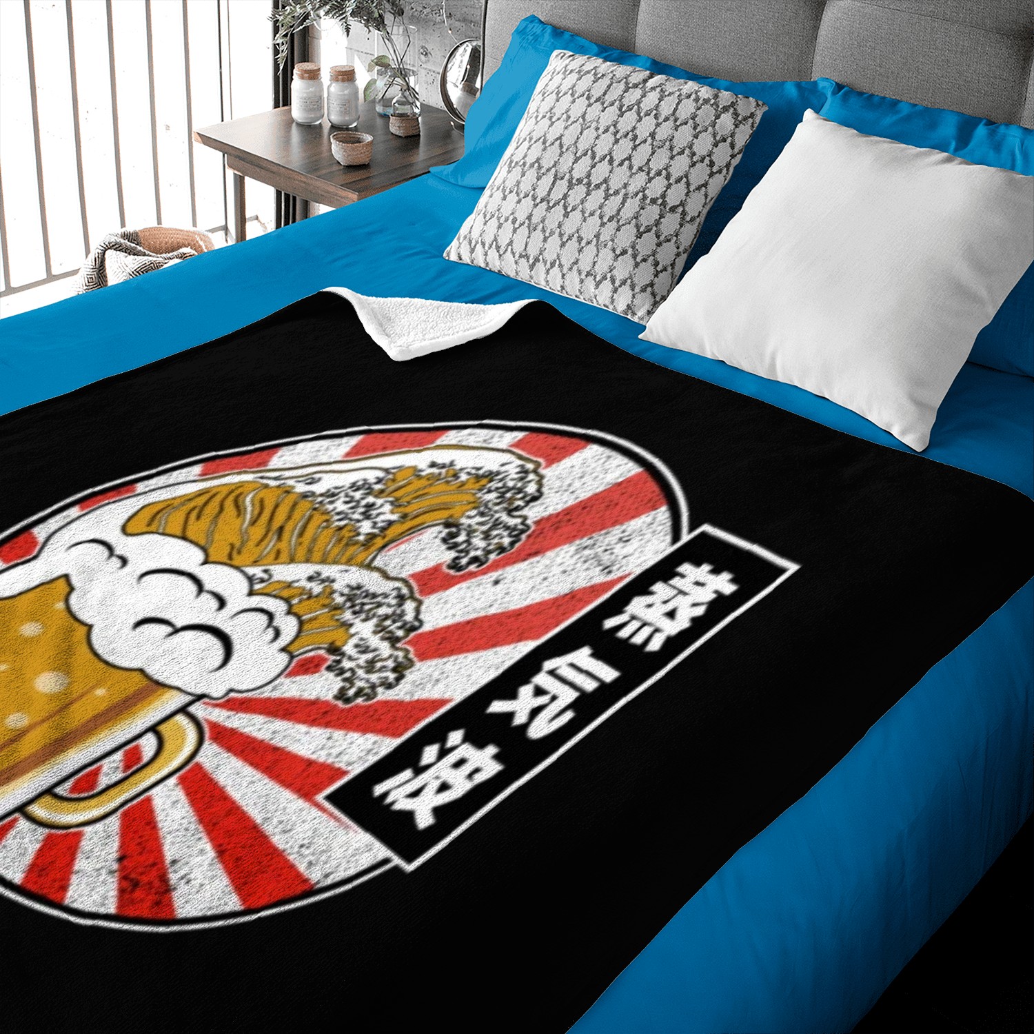Japan Art Kawaii Otaku Retro Vintage Japanese Beer Baby Blankets