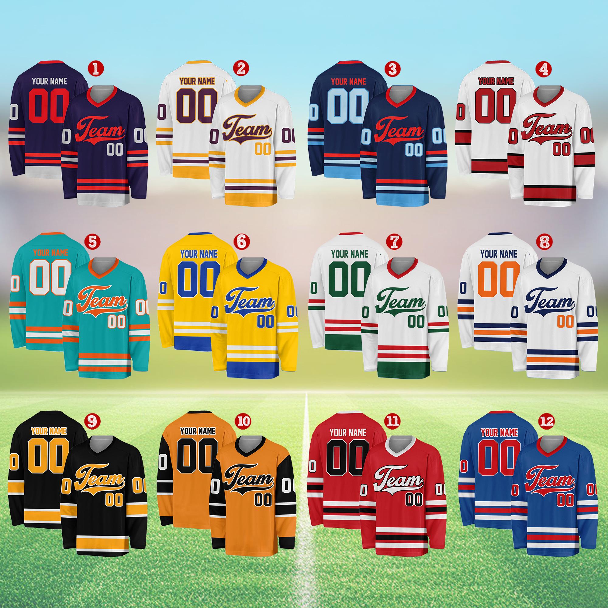 Personalized Team Name & Number Hockey Jersey, Custom Name Hockey Jersey, Hockey Jersey Uniform For Hockey Fans, Hockey Lovers