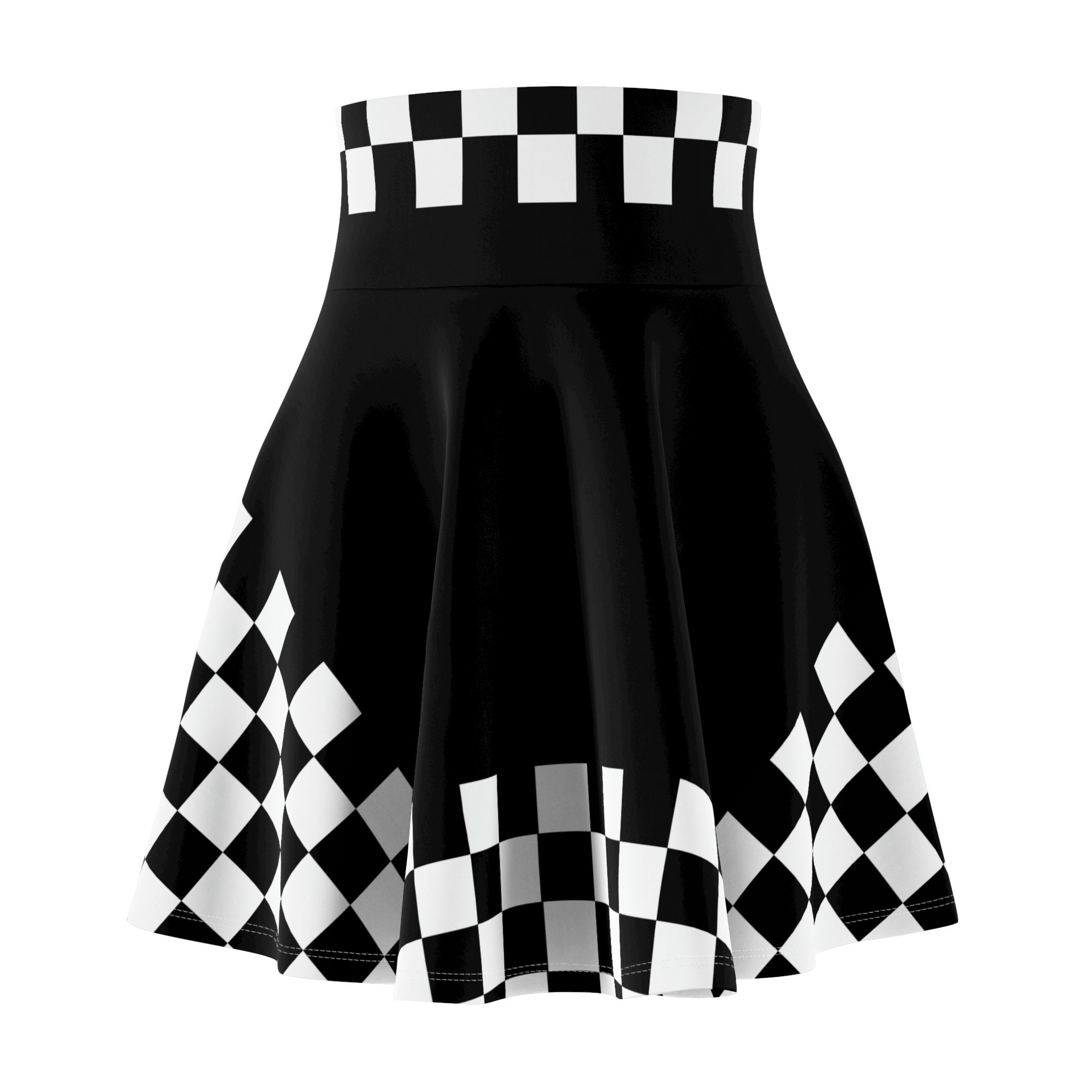 Checkered Women's Skater Skirt