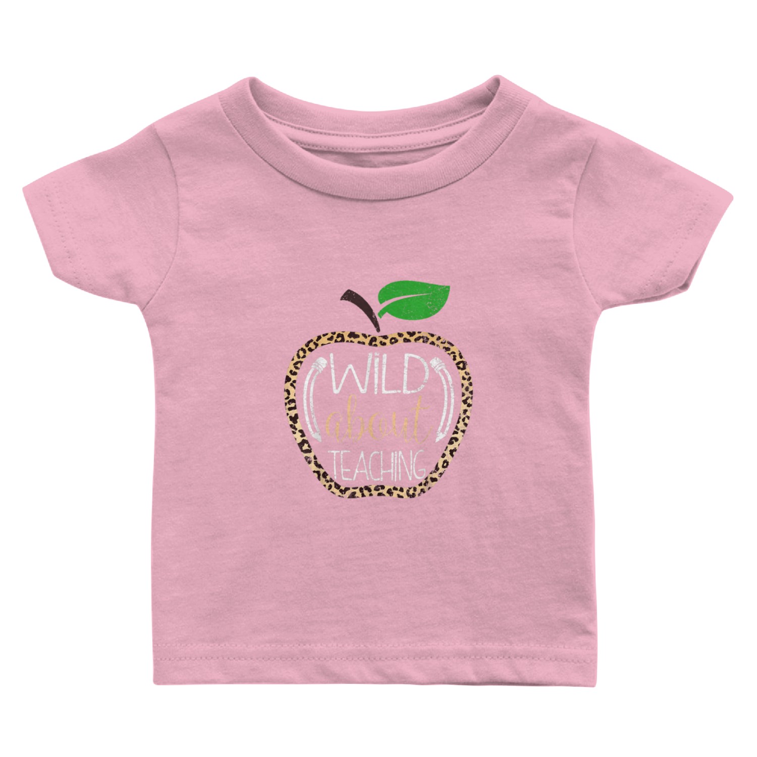 Wild About Teaching Leopard Print School Teacher Baby T Shirts