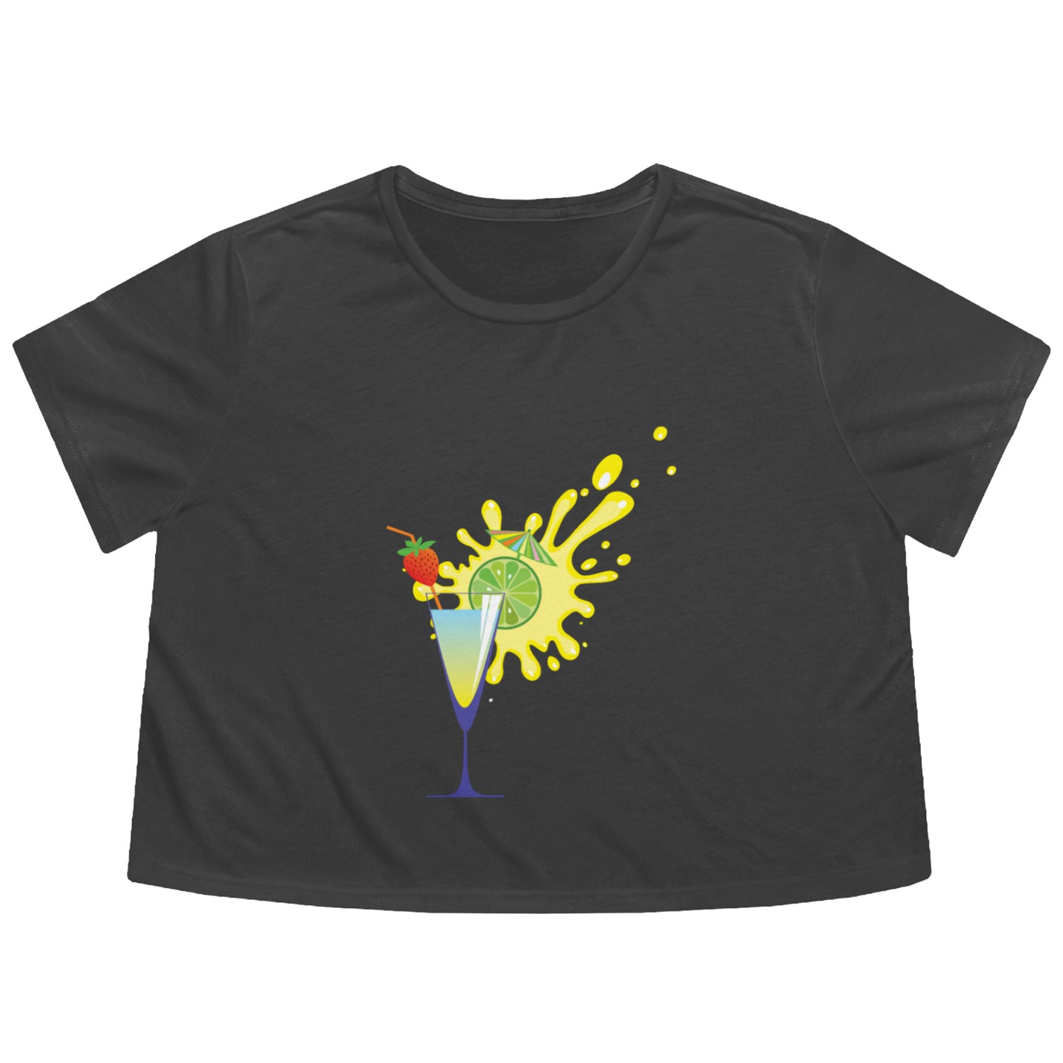 Fresh Summer Juice Flowy Cropped Tees