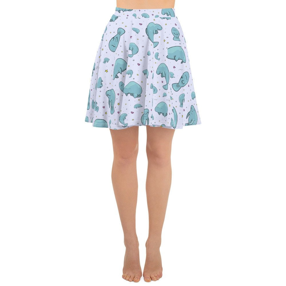 Manatee Skater Skirt Manatees Skirts Women Ladies