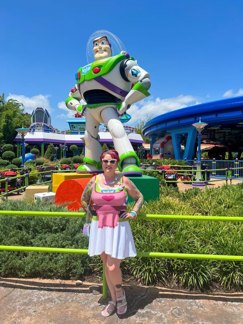 Cosplay Cosmic Spin: 'The Nesbitt' Women's Sleeveless Athletic 'Buzz' Skater Dress