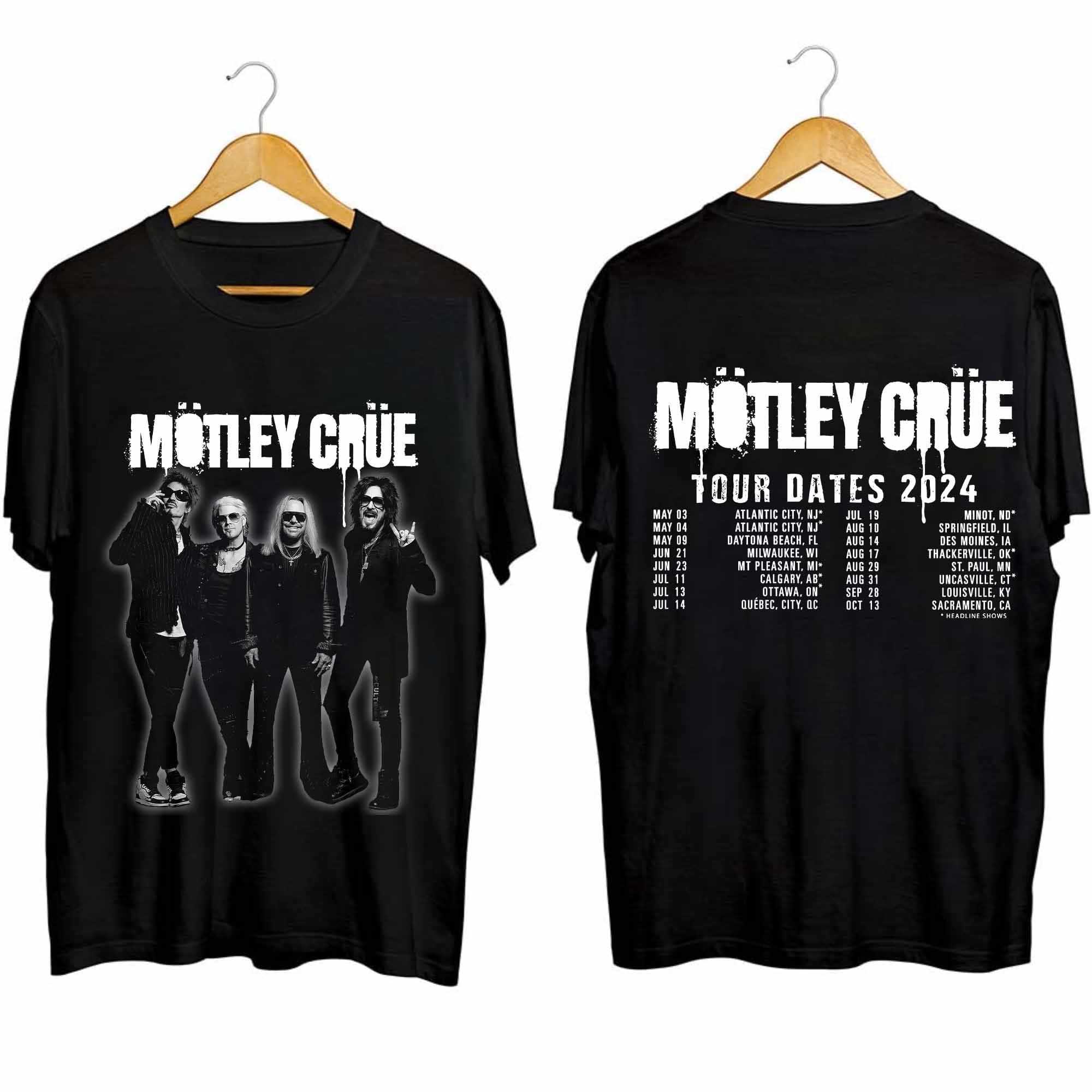 Mötley Crüe 2024 Tour Shirt, Mötley Crüe Band Fan Shirt