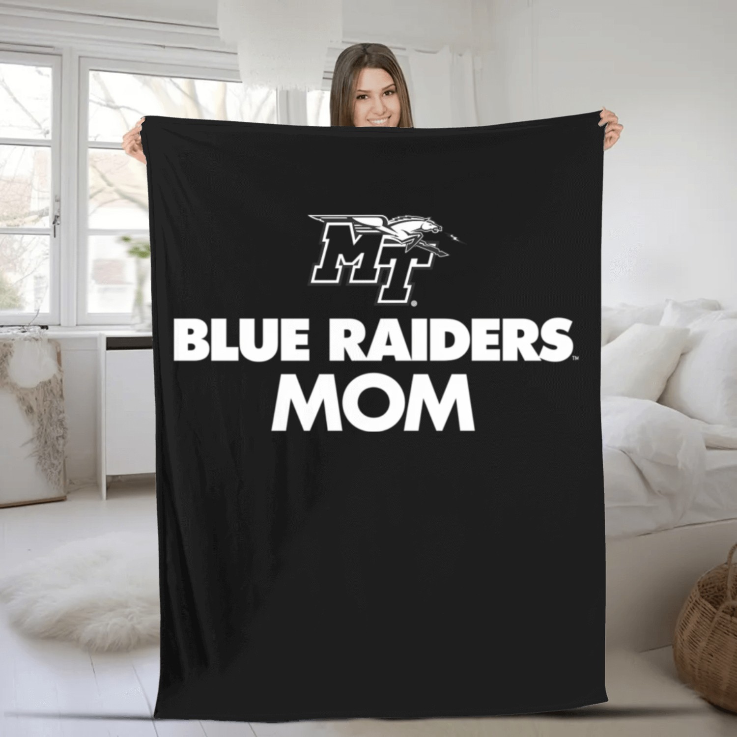 Middle Tennessee Mtsu Blue Raiders Mom Fleece Blankets