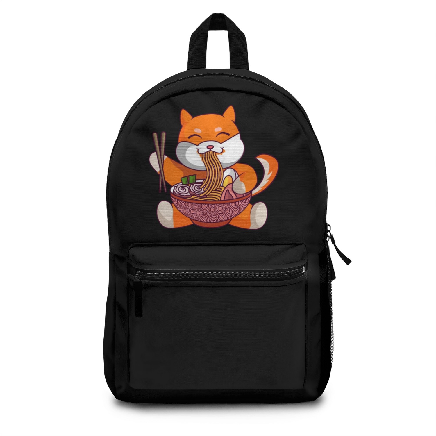 Anime Fox Eating Japanese Noodles Ramen Kawaii Backpacks