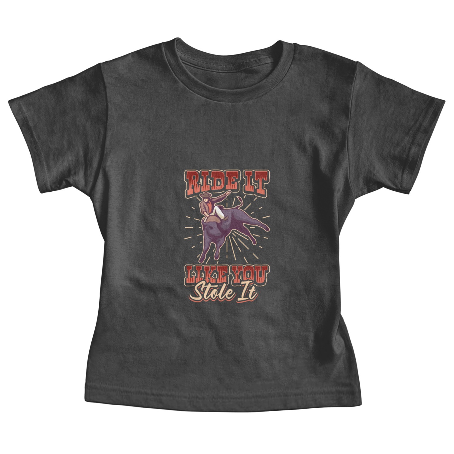 Rodeo Bull Riding Livestock Show Farmer Cattle Baby Tees