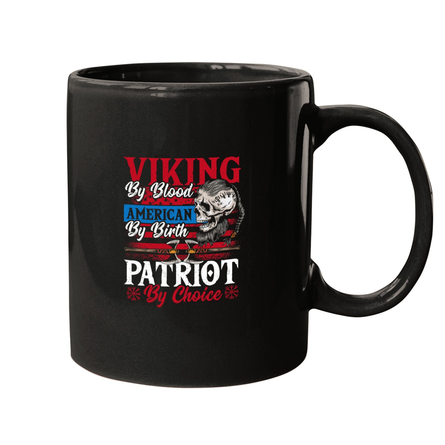 Viking By Blood American By Birth Patriot By Choice 3 Mugs