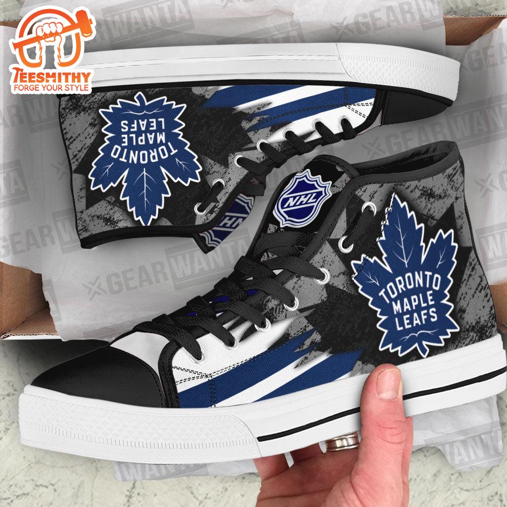 Toronto Maple Leafs High Top Shoes, American Flag Sneakers