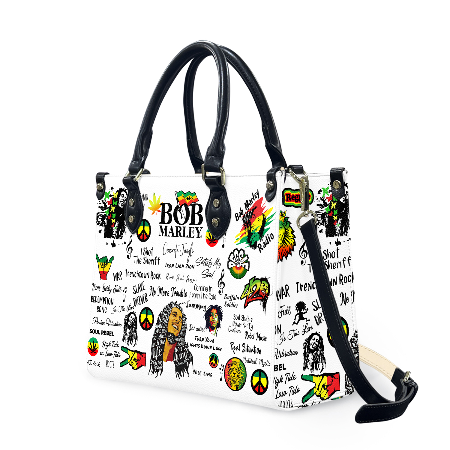 Bob marley leather bag, Women Leather Hand bag, Bob Marley Leather Handbag, Juneteenth Leather bag, Shoulder Bag Fashion Gift for Her