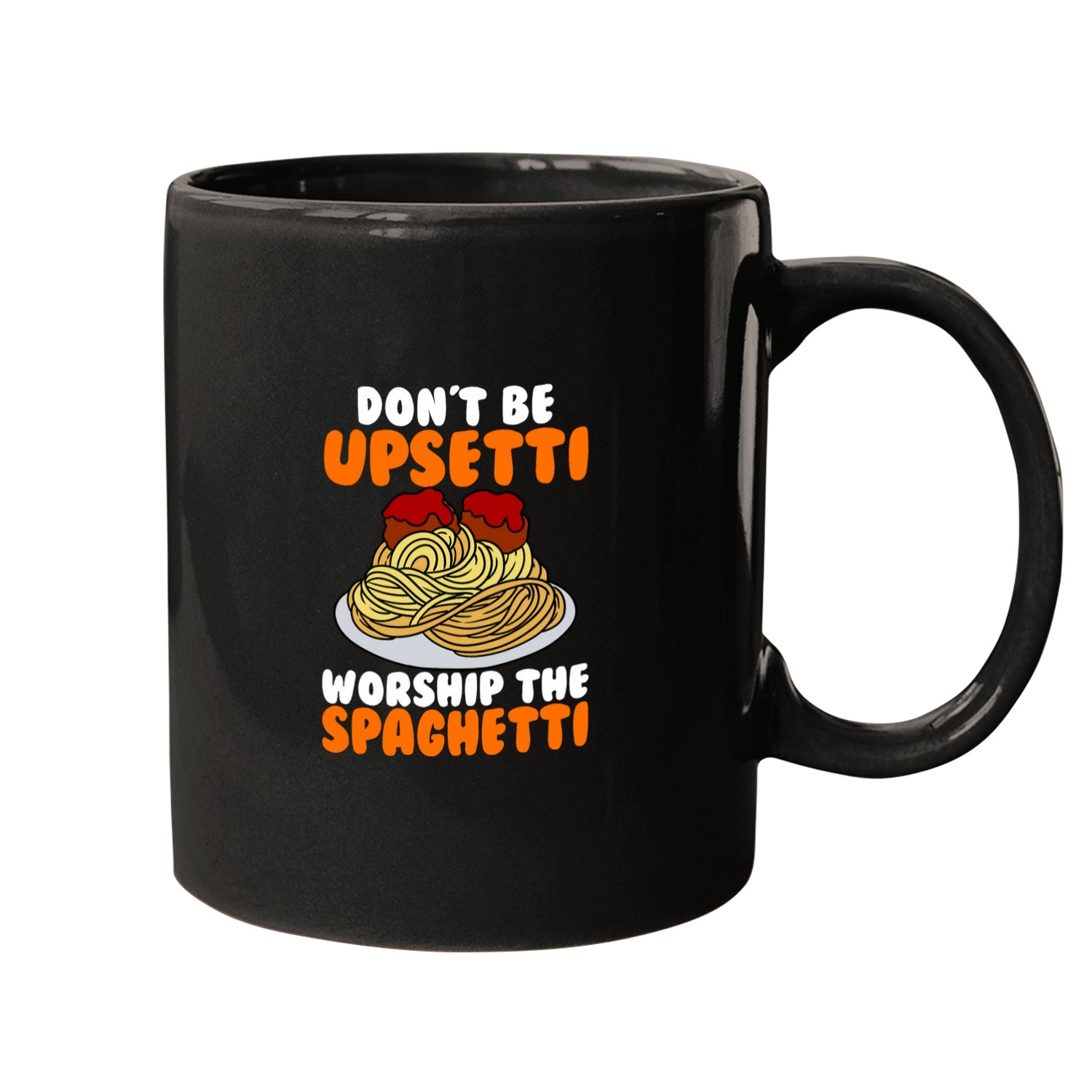 Flying Spaghetti Monster FSM Dont Upsetti Worship Spaghetti Mugs