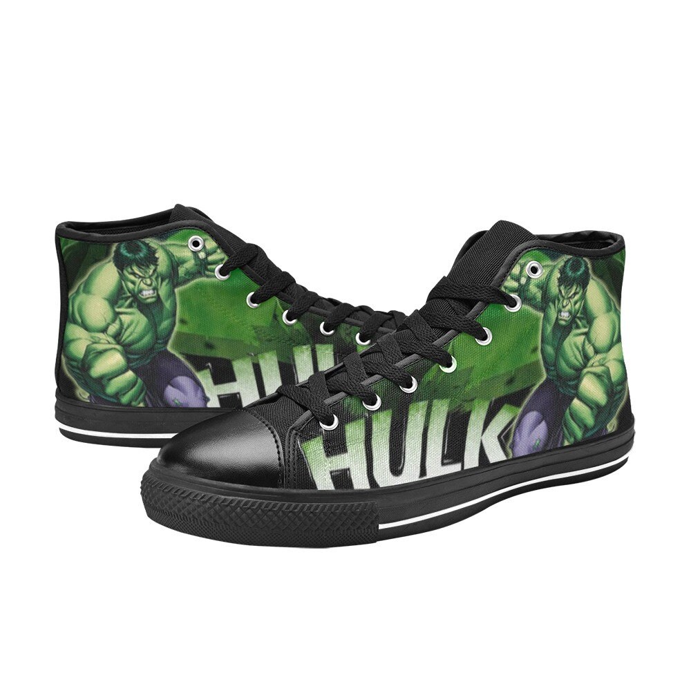 HULK Inspired High Top Canvas Shoes, HULK Hero Sneakers
