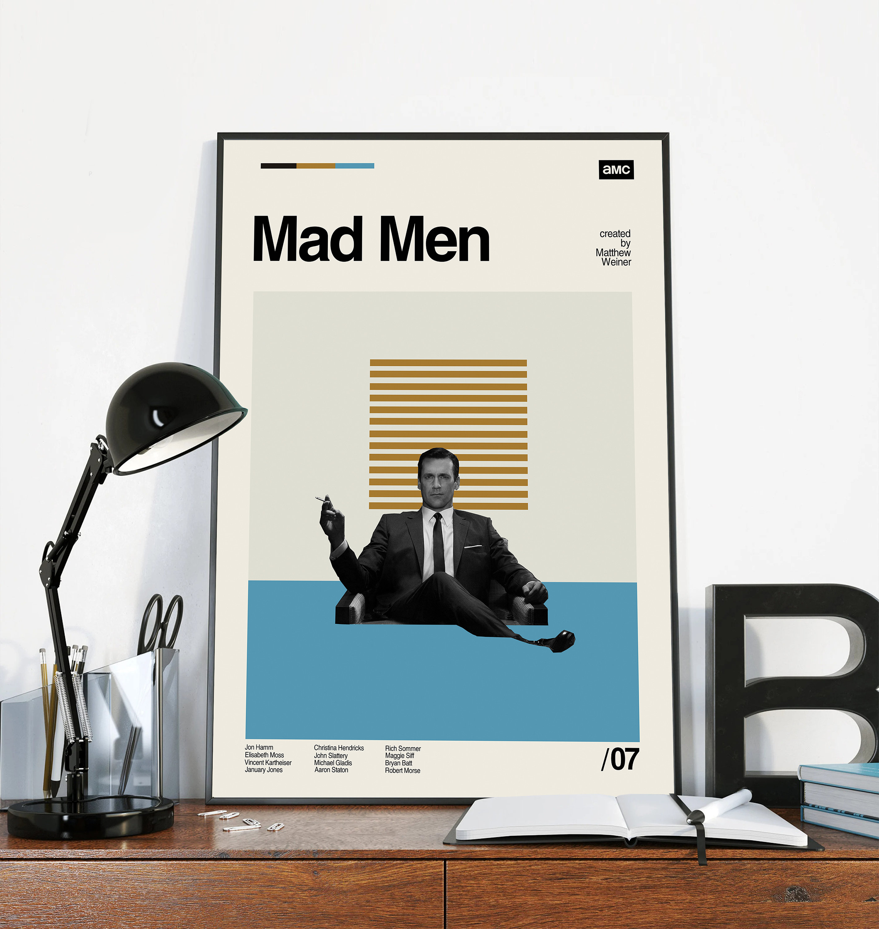 Mad Men Poster - Minimalist Poster - Retro Movie Poster