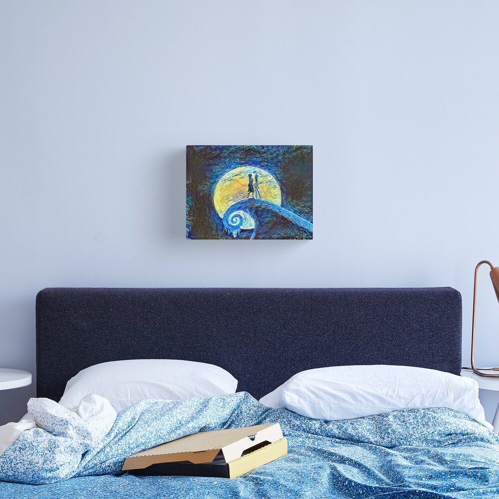 Jack and Sally's Starry Night Canvas