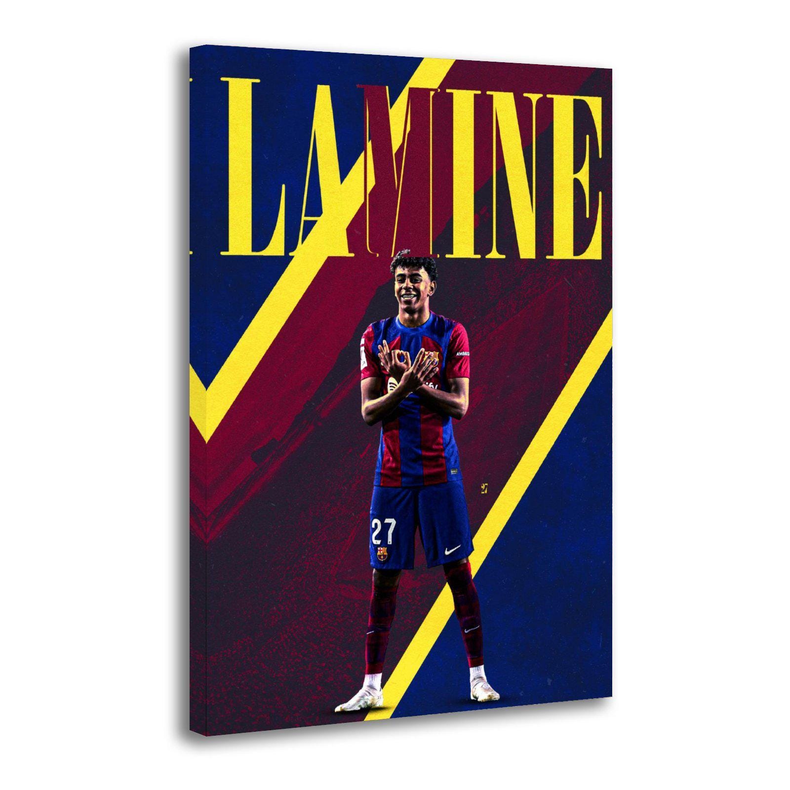 Lamine Yamal Canvas Art Print, Soccer Star Wall Poster