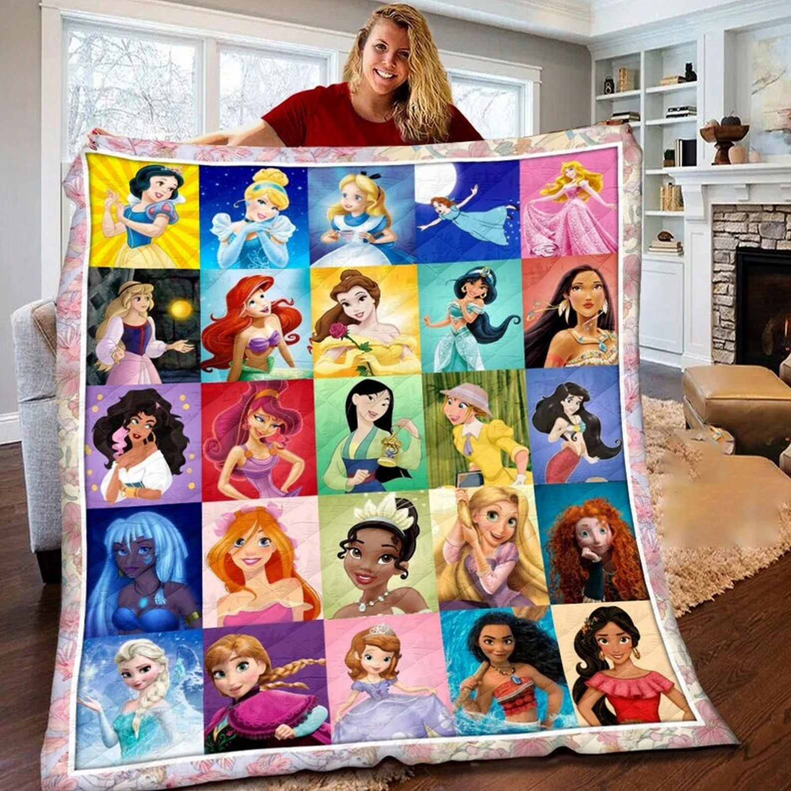 Never Too Old For Beautiful Princess Quilt, Cartoon Quilt, Gift For Kids