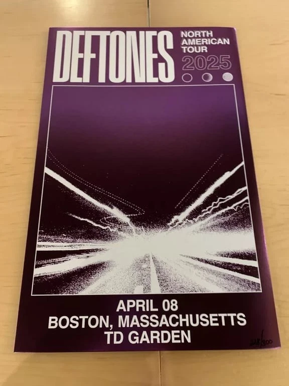 Deftone April 8 Boston, Massachusetts TD Garden Tour 2025 Poster