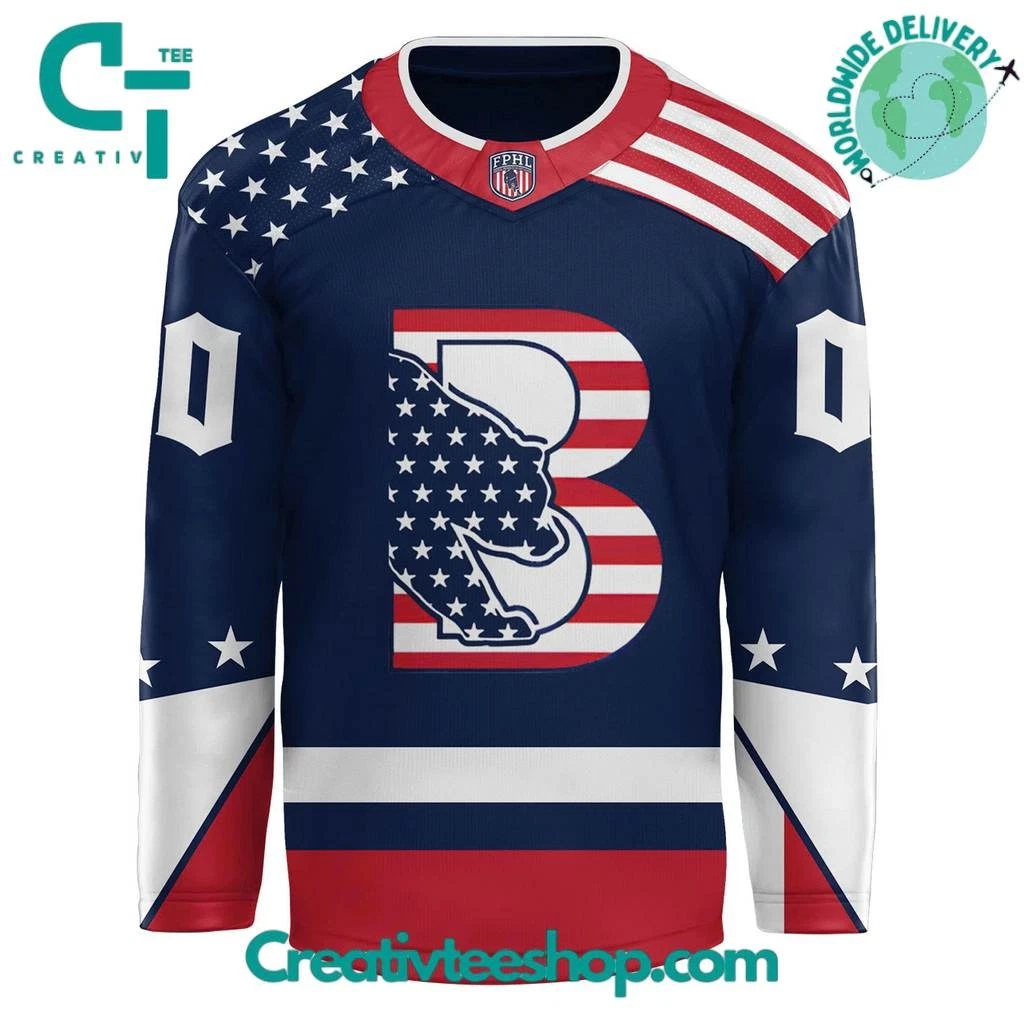 Binghamton Black Bears Military Day 2025 Custom Hockey Jersey