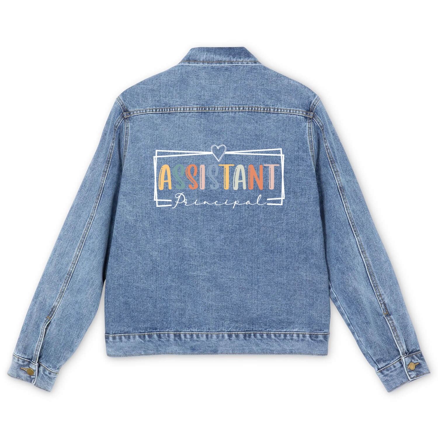 Assistant Principal Teacher Bright Assistant Teach Men's Denim Jackets