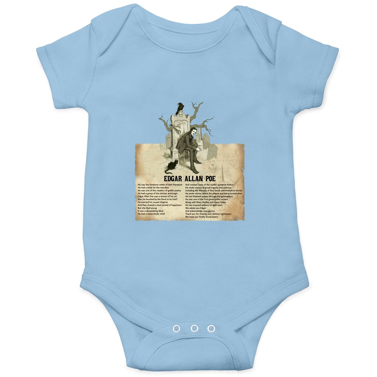 Edgar Allan Poe Baby Bodysuit