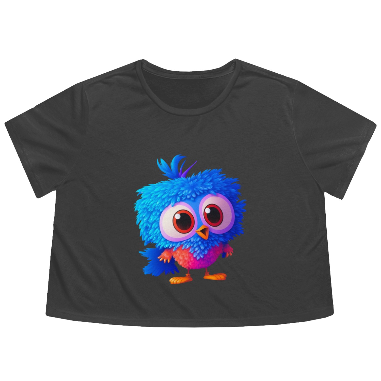 Beautiful cute owl Flowy Cropped Tees