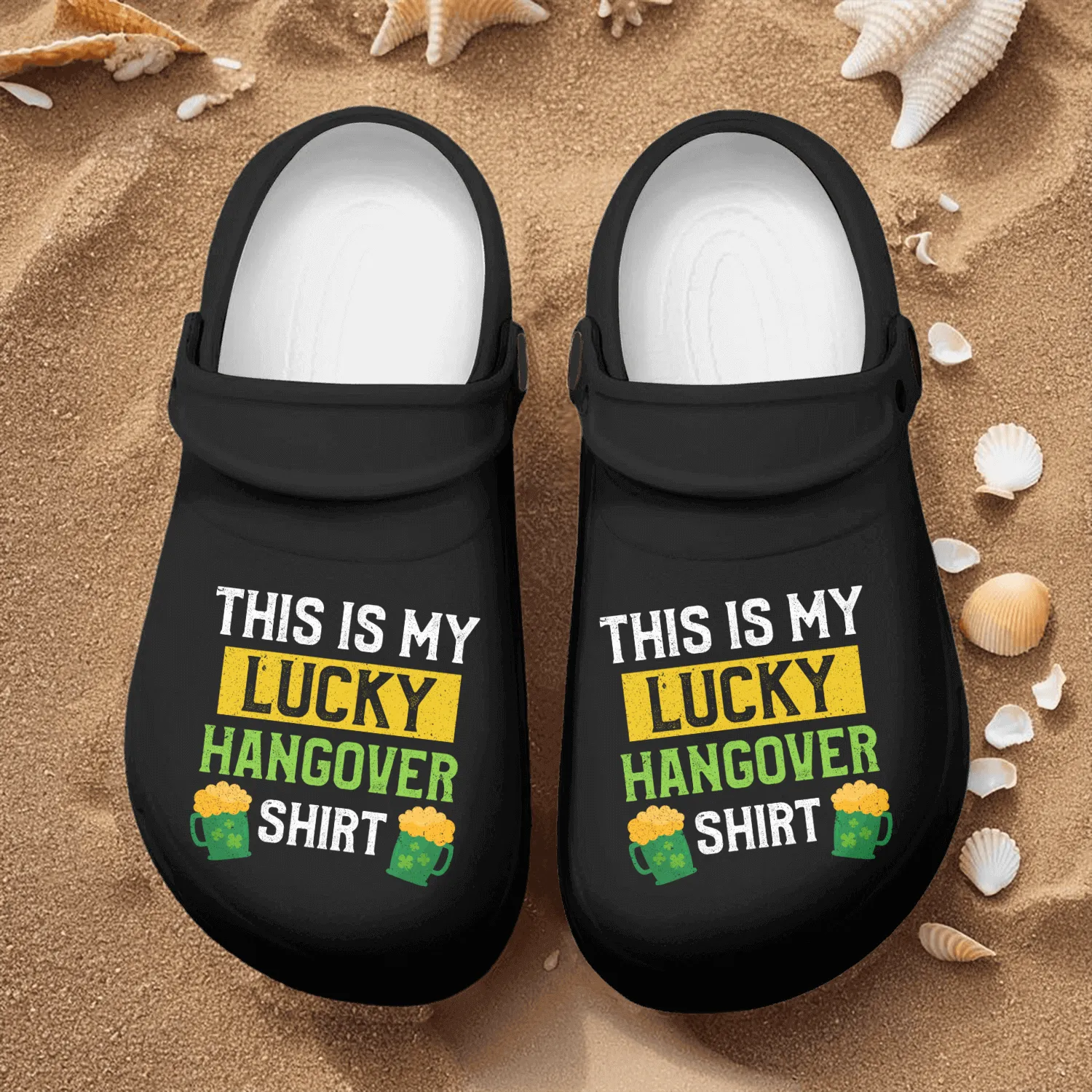 Funny St. Paddy This Is My Lucky Hangover Nurse Clogs