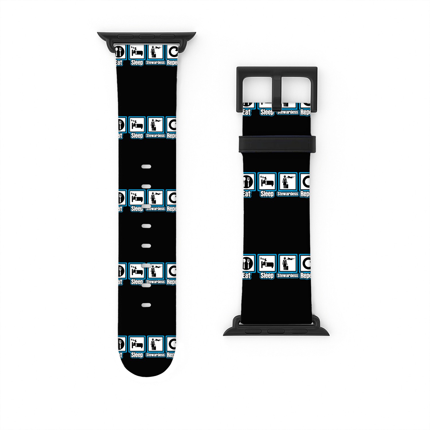 Eat Sleep Stewardess Repeat Watch Bands For Apple Watch