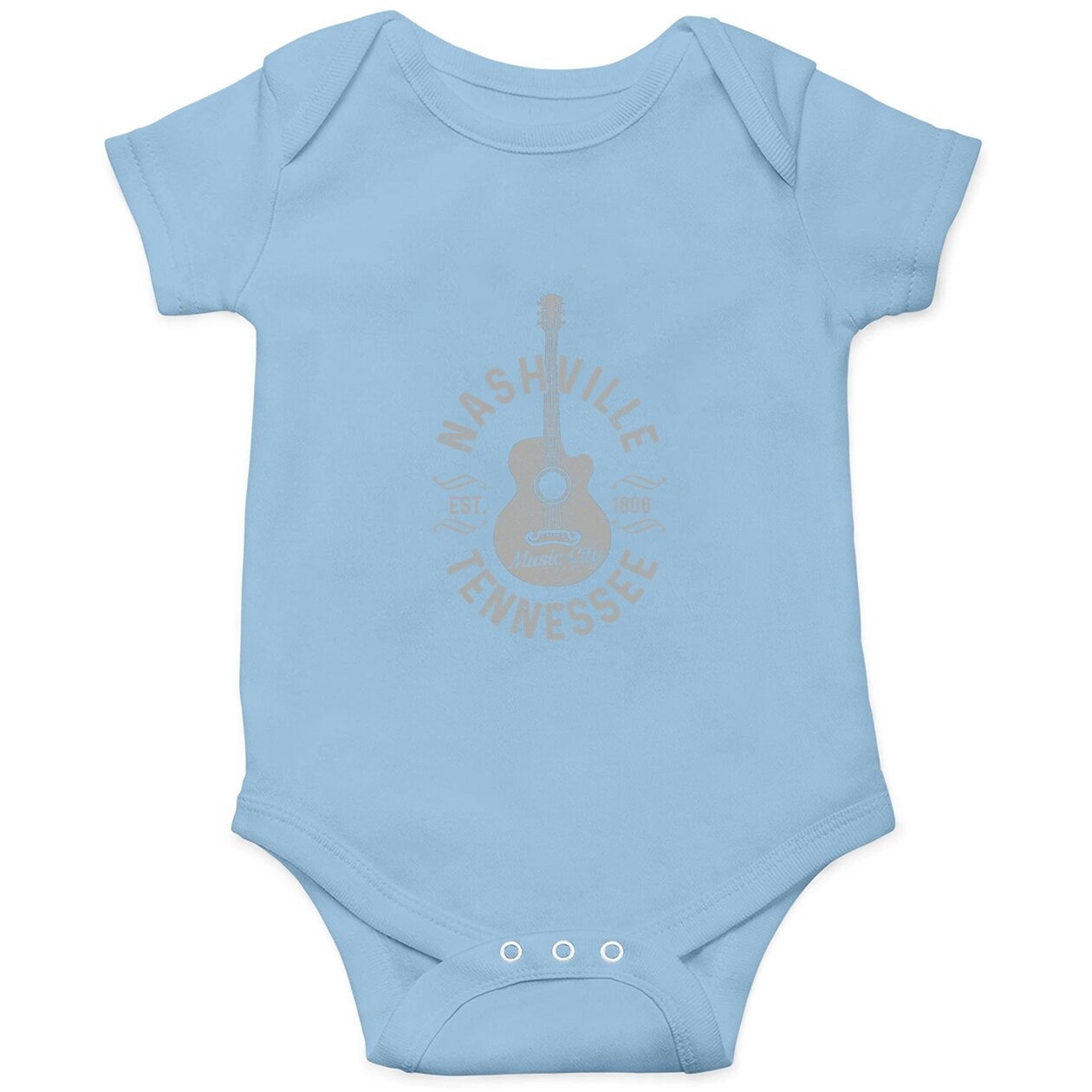 Nashville Tennessee Vintage Guitar Country Baby Bodysuit