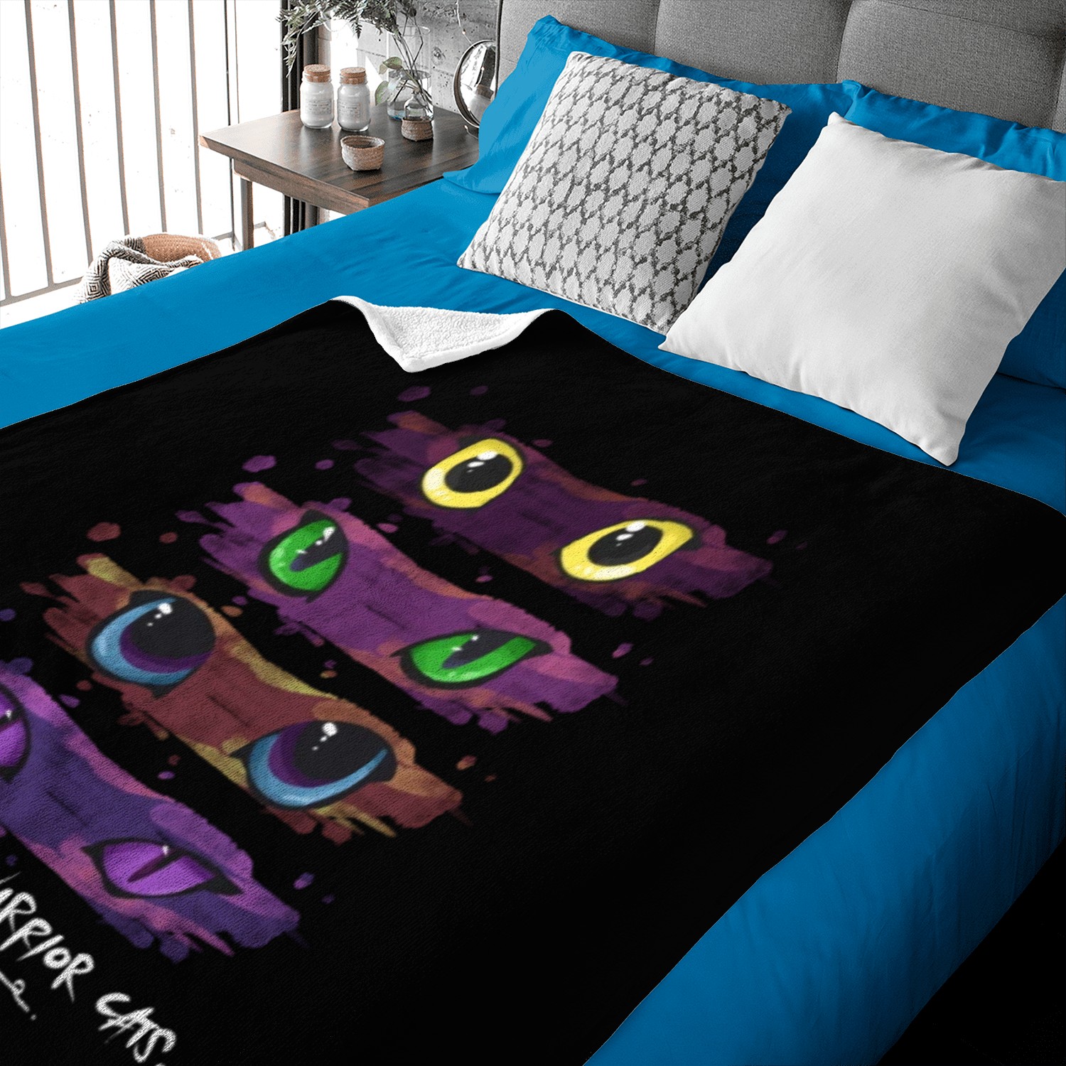 Eat Sleep Warrior Cats Repeat Cat Lover Baby Blankets