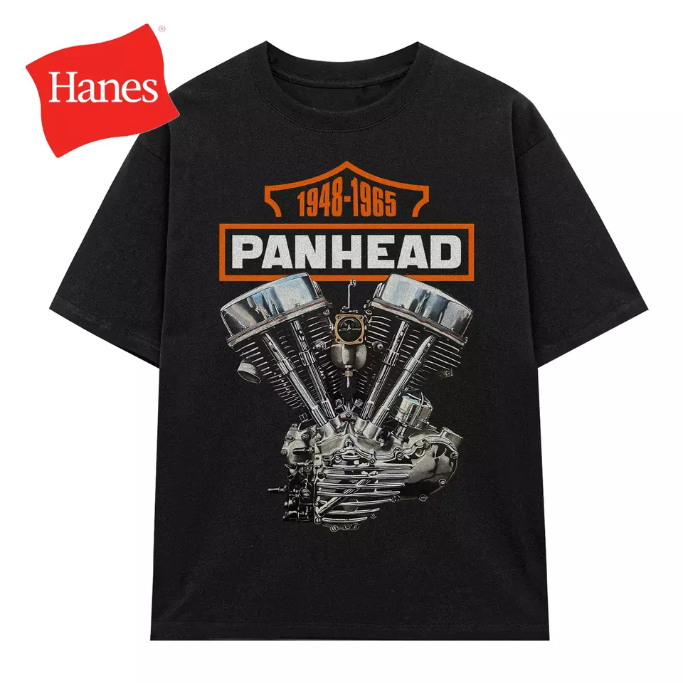 Hanes Tag Panhead HD Motorcycles Biker 90s Vintage Feel T-Shirt