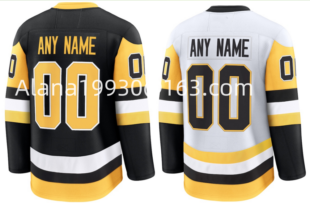 Custom Ice Hockey Stitched Jersey Name Number Crosby Malkin Karlsson Letang Lemieux Jersey For Men Women And Youth