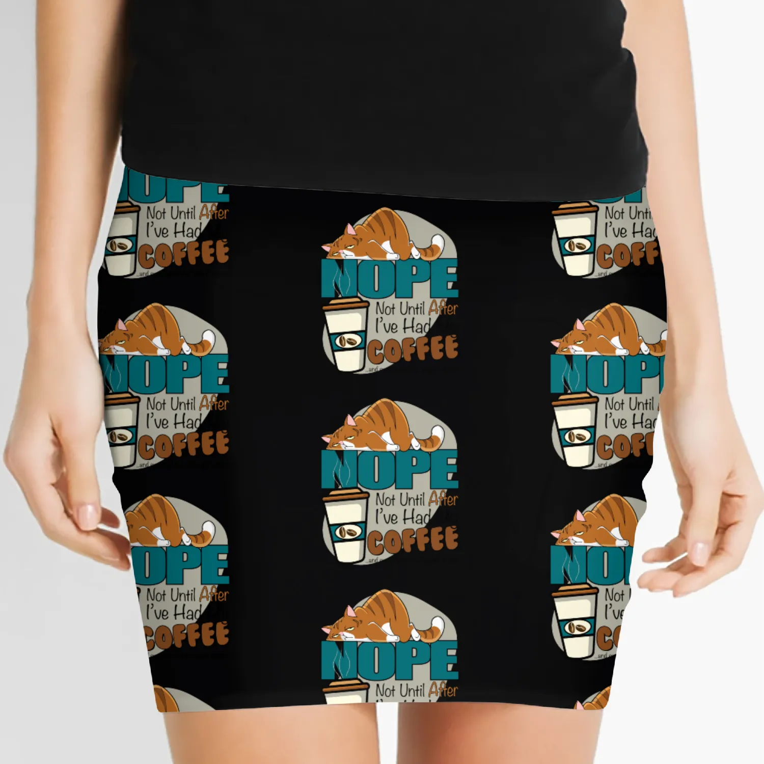 NOPE ... Not Until After I've Had My Coffee Women's Mini Skirts