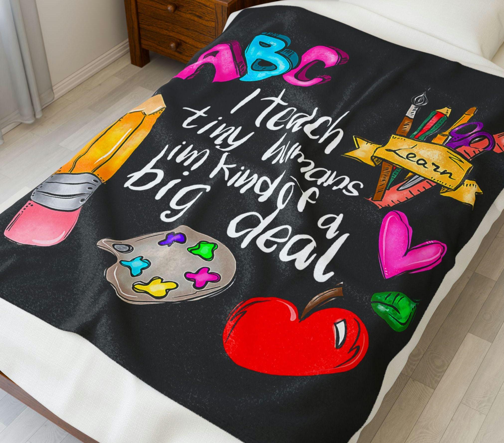Teacher Appreciation Plush Blanket, Cozy Gift for Educators, Classroom Decor, Best Teacher Gift, Back to School