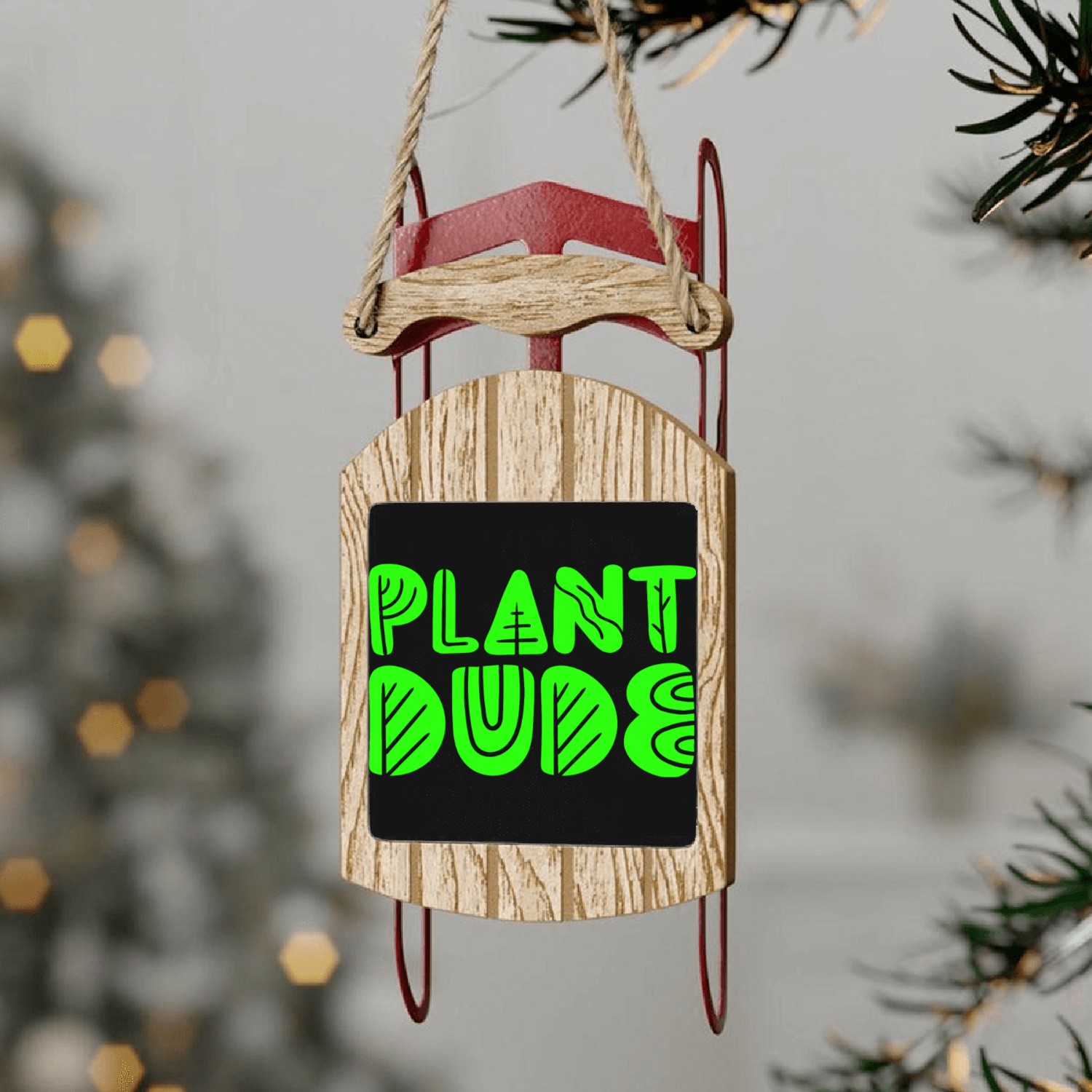 Plant Dude Men s Sled Ornaments