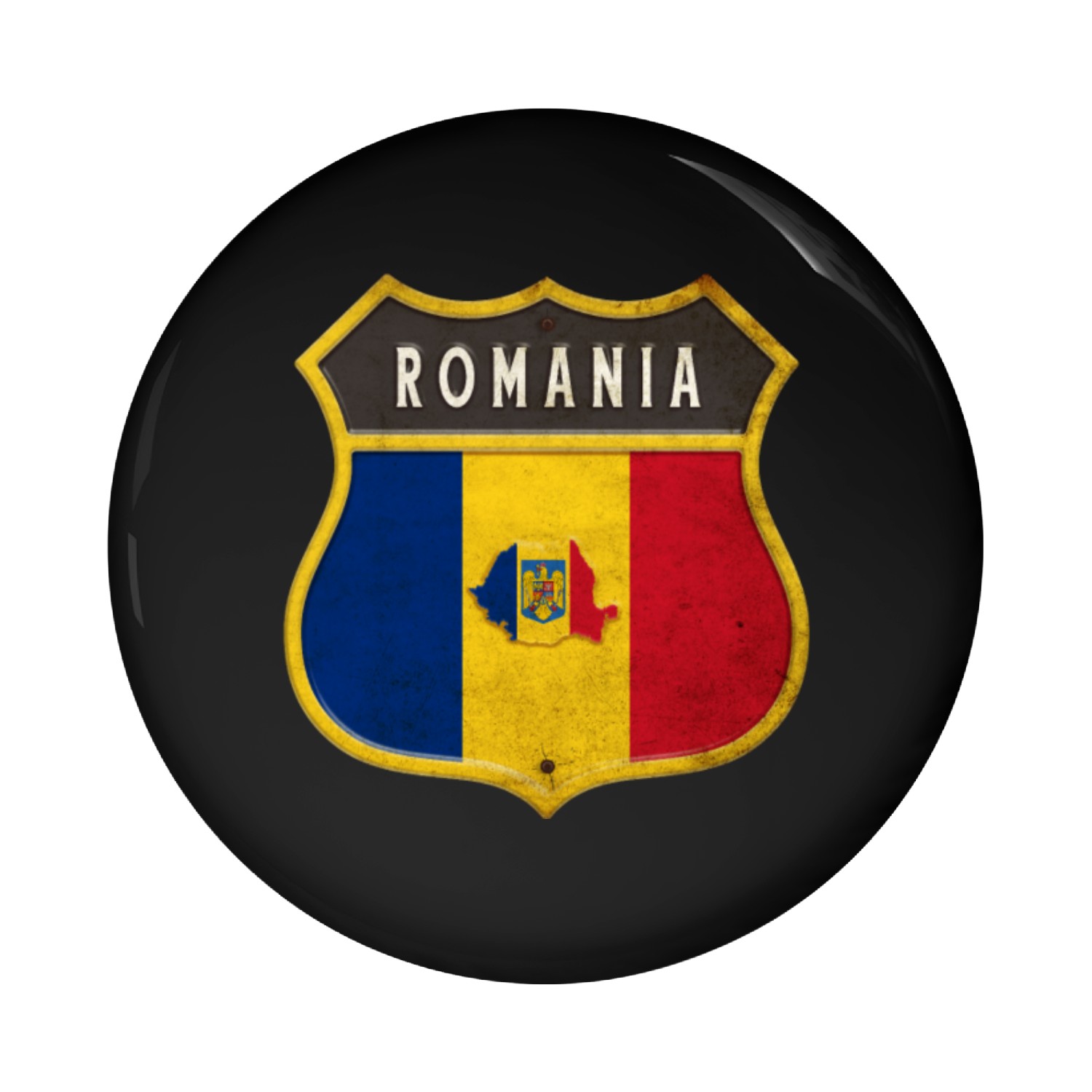 Romania coat of arms design Pin Buttons