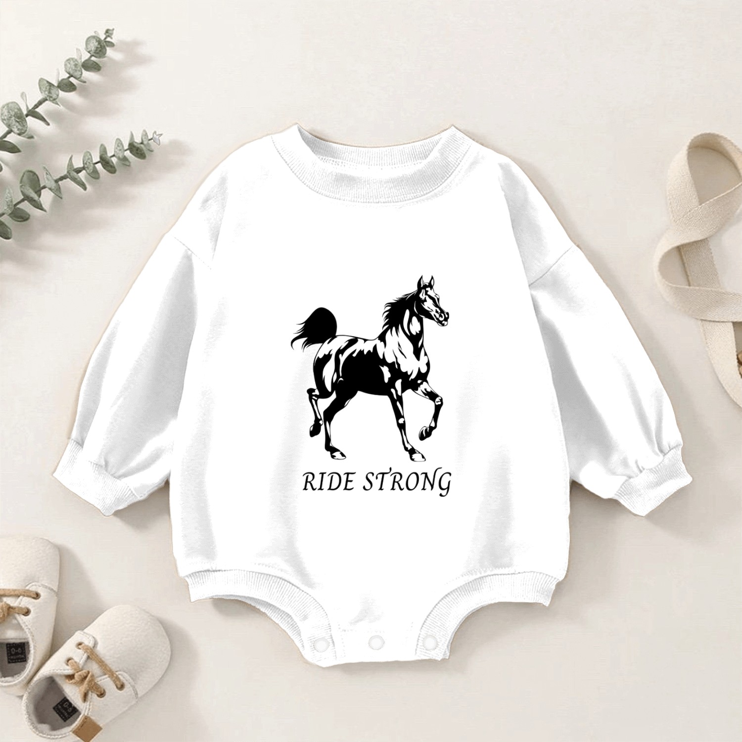 Ride Strong Baby Romper Sweatshirts