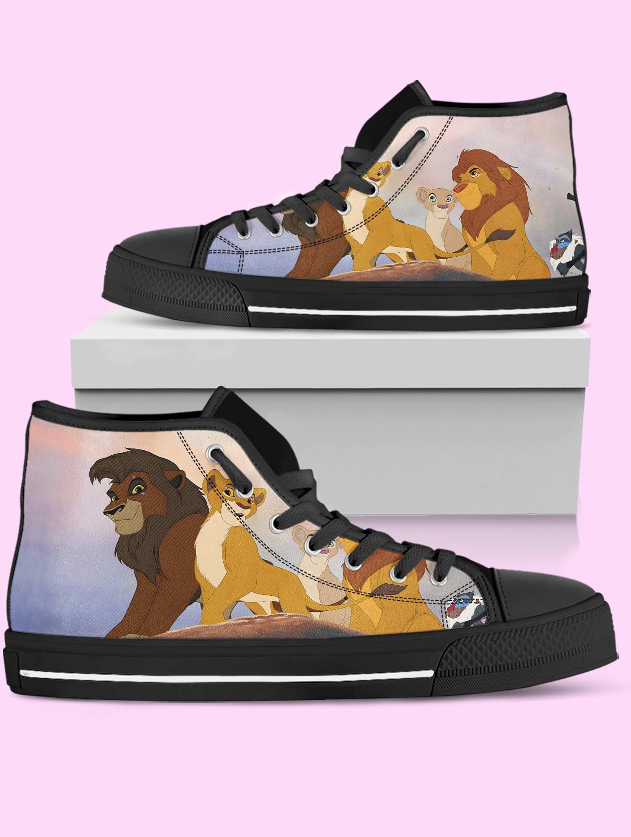 Lion King High Top Shoes, Simba's Pride Anime Shoes