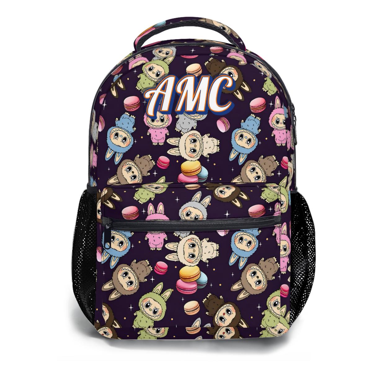 Personalized Labubu Canvas Backpack, Colorful Bag for Kids & Teens