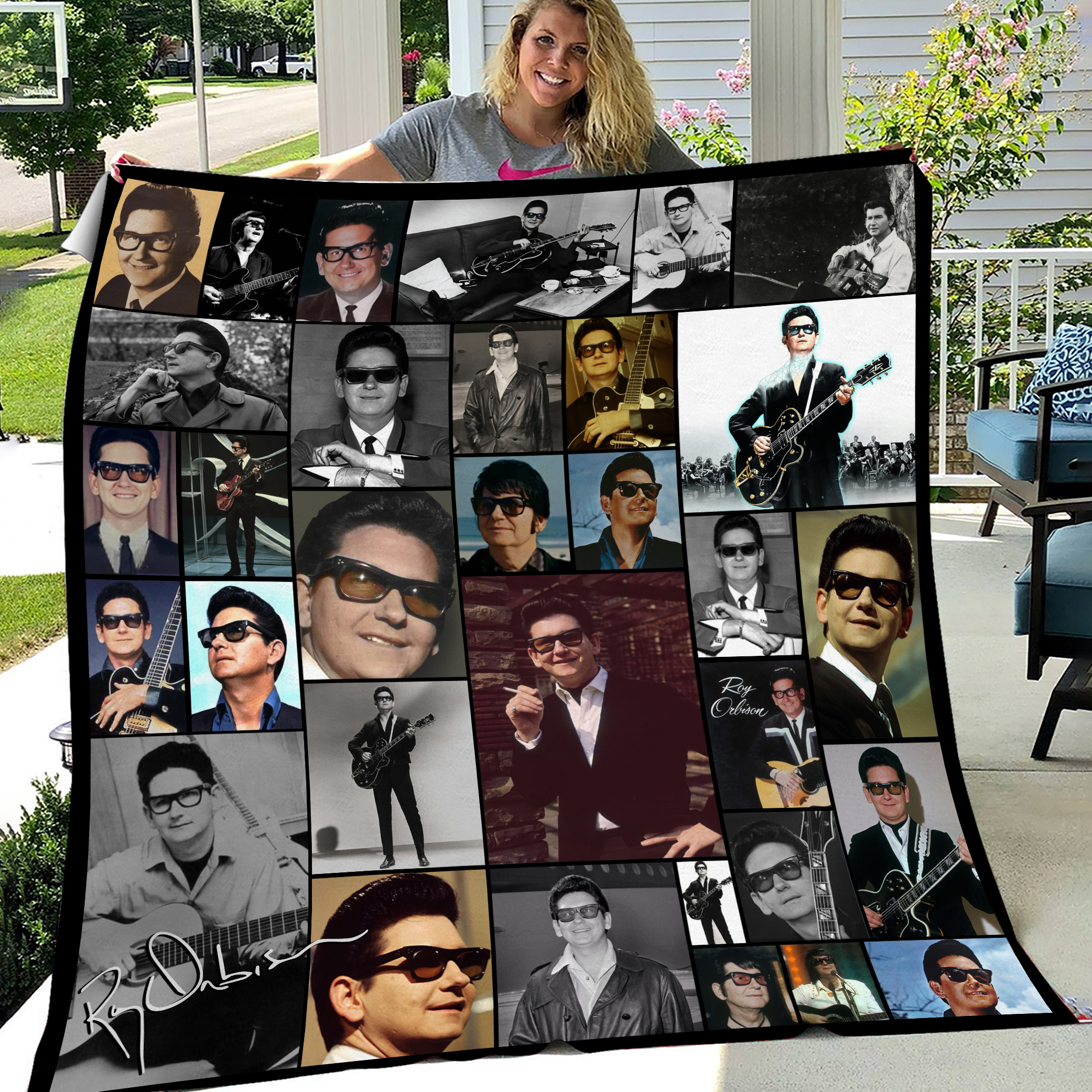 Roy Orbison Celebrity Montage Fleece Blanket