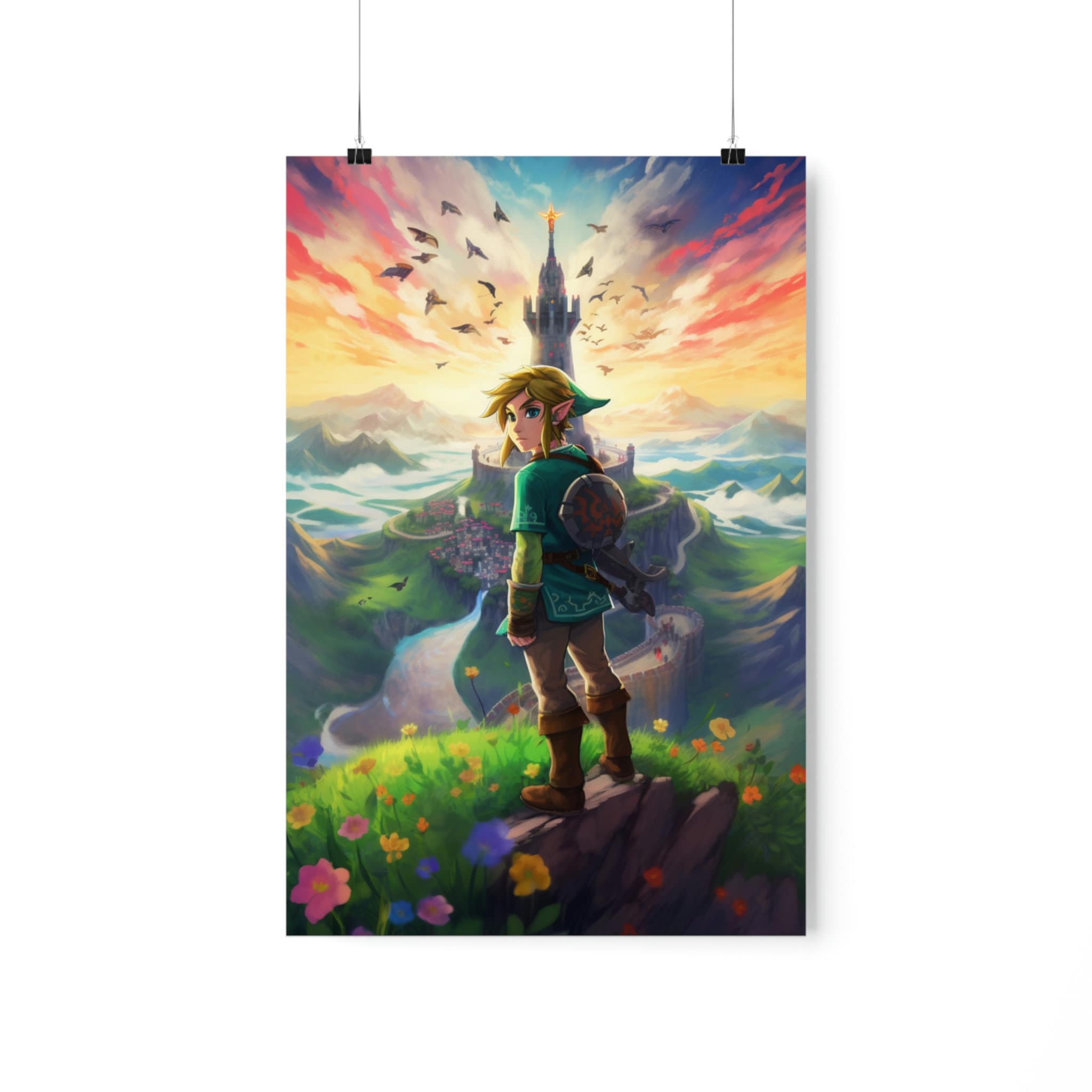 Legend of Zelda: Tears of the Kingdom Link Hyrule Vertical Matte Poster