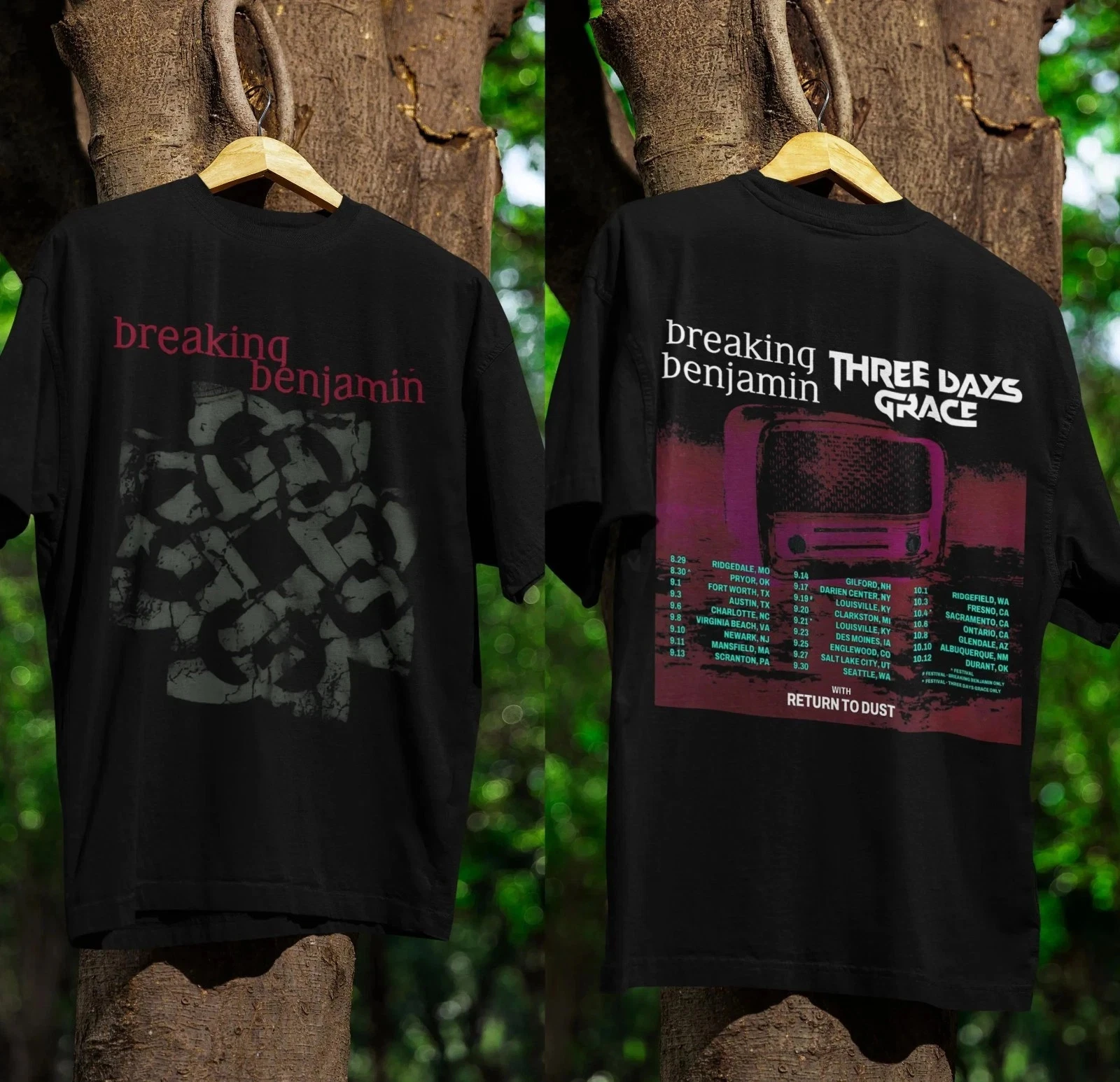 Breaking Benjamin Three Days Grace Band Tour 2025 Unisex T-Shirt