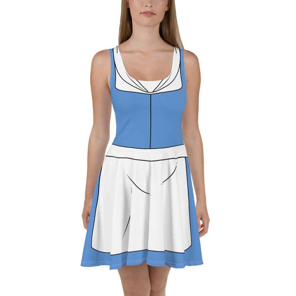 Provincial Girl Blue Dress Cosplay Skater Dress / Running Costume