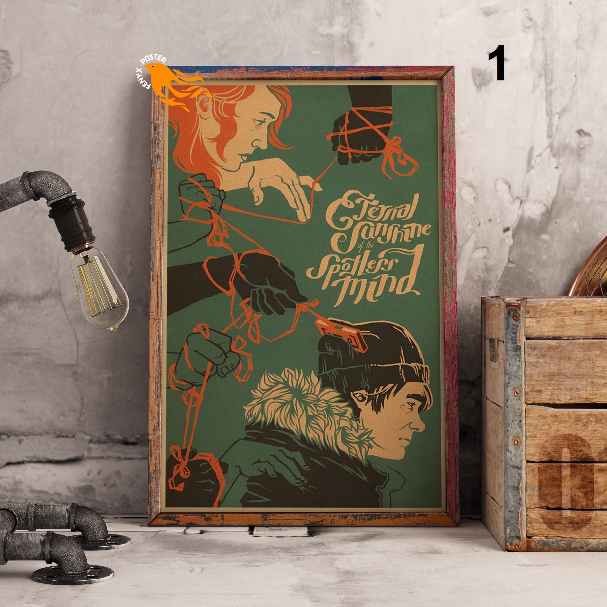Eternal Sunshine of the Spotless Mind Retro Poster, Kraft Paper Print, Movie Wall Art Gift