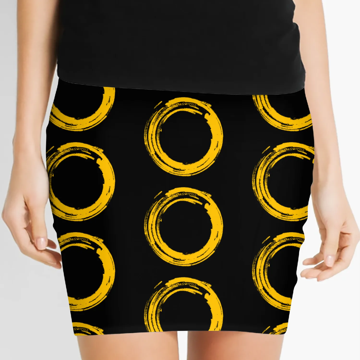 Rising Sun Zen Women's Mini Skirts Calligraphy Art Japanese Women's Mini Skirts