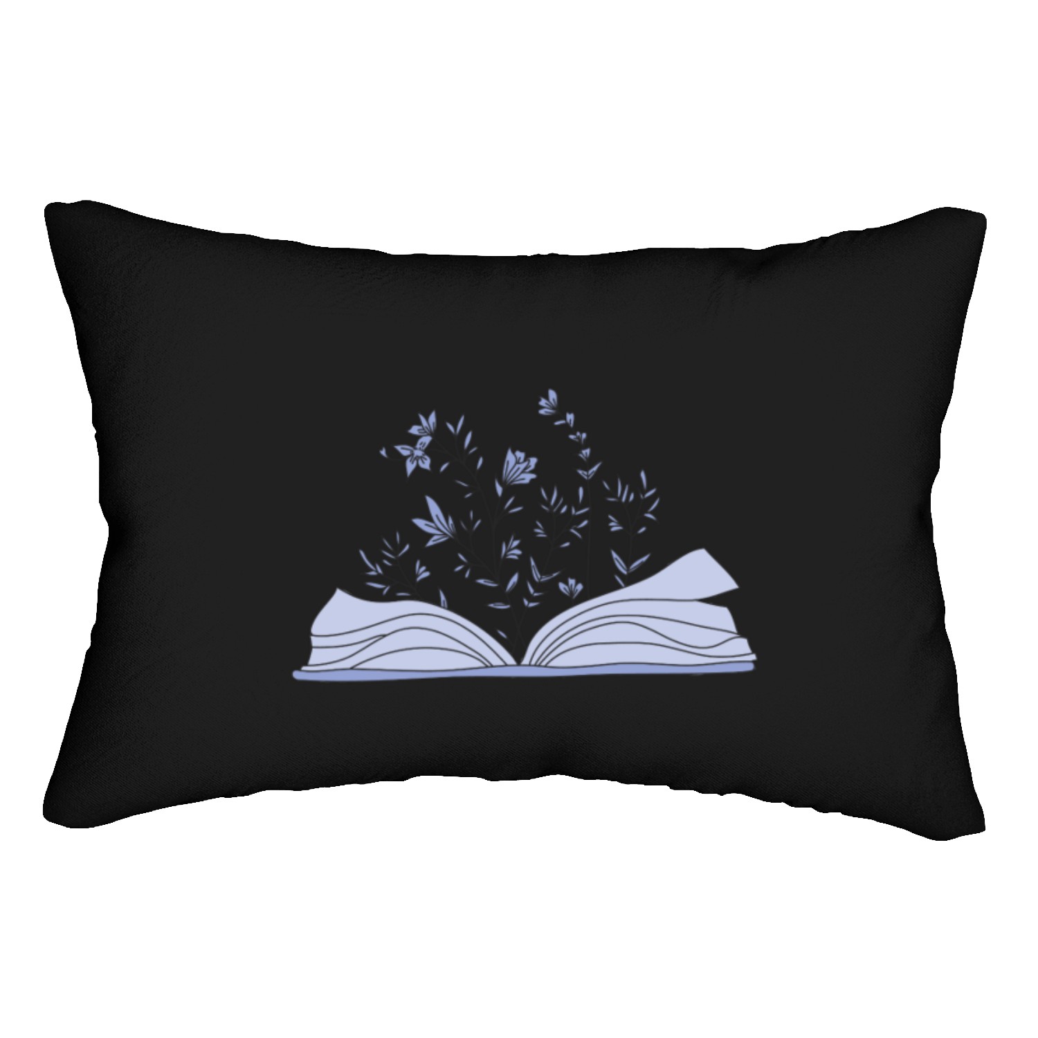 flowers growing from book Lumbar Pillows