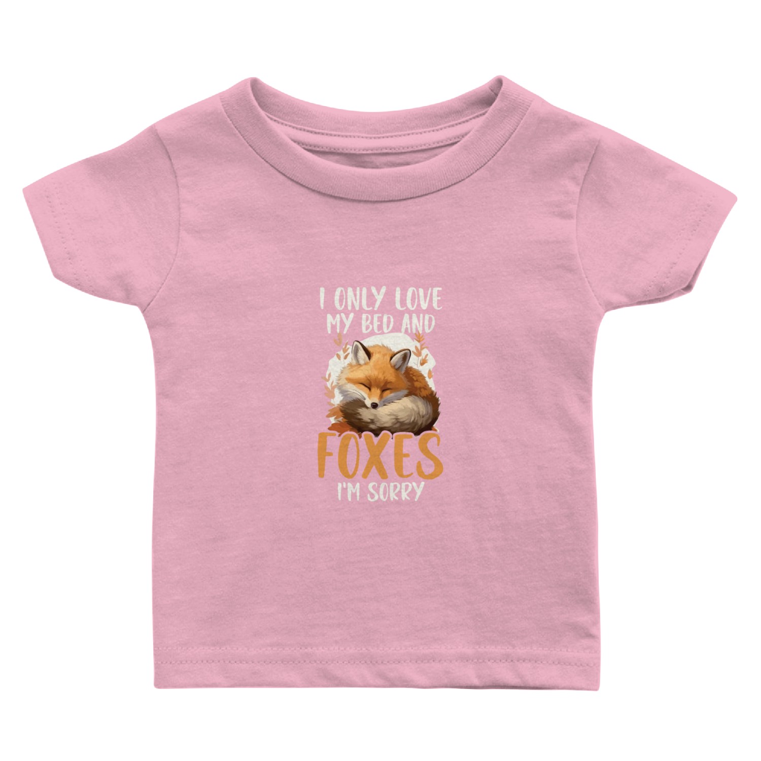 Sleeping Fox Sleepyhead Napping Sleep Fox Lover Baby T Shirts