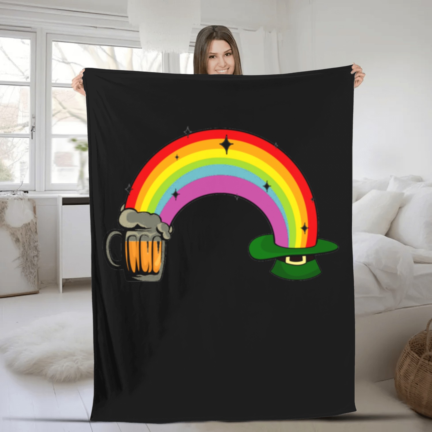 Irish Rainbow Fleece Blankets